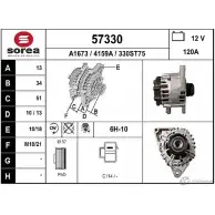 Генератор EAI 4159A 57330 330S T75 Hyundai Elantra (HD) 4 Седан 1.6 CRDi 116 л.с. 2005 – 2011