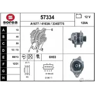 Генератор EAI 4163A 57334 3 34ST75 Mitsubishi Pajero 4 (V8, V9) Внедорожник 3.2 DI D (V88W. V98W) 170 л.с. 2007 – 2025