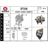 Генератор EAI Mitsubishi L200 4 (KB4T) Пикап 2.5 DiD (KA4T) 136 л.с. 2005 – 2015 57336 4165A 336ST7 5