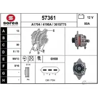 Генератор EAI 57361 361ST 75 2802993 4190A