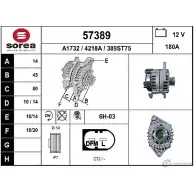 Генератор EAI 57389 2803021 4218A 3 89ST75