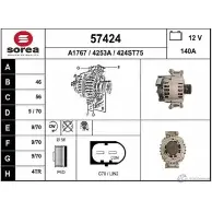 Генератор EAI Skoda Octavia (A7, 5E3) 3 Хэтчбек 2.0 TSI RS 230 л.с. 2015 – 2024 424 ST75 57424 4253A