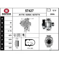 Генератор EAI 57427 Audi A5 (8TA) 1 Спортбек 3.0 Tfsi Quattro 272 л.с. 2011 – 2017 427ST75 42 56A