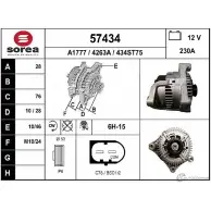 Генератор EAI 57434 42 63A 434ST75 Bmw 6 (F06) 3 Гранд Купе