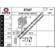 Генератор EAI 447ST75 Smart Fortwo (451) 2 2007 – 2014 57447 42 76A