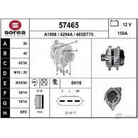 Генератор EAI 57465 Hyundai Santa Fe (CM) 2 Кроссовер 2.0 CRDi 4x4 184 л.с. 2006 – 2012 4294 A 465ST75