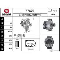 Генератор EAI Mercedes E-Class (S212) 4 Универсал 2.1 E 250 CDI / BlueTEC 4 matic (2182. 2197) 204 л.с. 2010 – 2025 43 08A 479ST75 57479