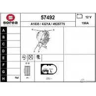 Генератор EAI Porsche Cayenne (9PA) 1 Кроссовер 4.5 Turbo S 500 л.с. 2004 – 2007 57492 4 321A 492ST75