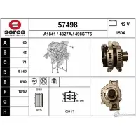 Генератор EAI 498ST75 Toyota RAV4 (XA40) 4 2012 – 2018 57498 43 27A