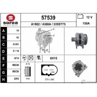 Генератор EAI Audi A4 (B8) 4 Универсал 2.0 Tdi 190 л.с. 2013 – 2015 4 368A 539ST75 57539