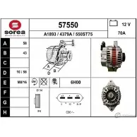 Генератор EAI 4 379A Suzuki Wagon R Plus (MA) 1 1997 – 2000 57550 550ST75