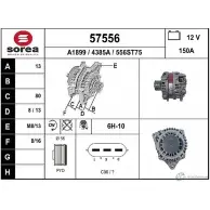 Генератор EAI 4385 A 556ST75 Subaru Outback (BR) 3 Универсал 2.0 D AWD (BRD) 150 л.с. 2009 – 2024 57556