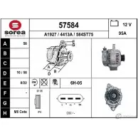 Генератор EAI 57584 4413 A 57584 Honda CR-V 1 (RD) Кроссовер 2.0 16V 4WD (RD1. RD3) 128 л.с. 1995 – 2001
