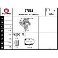 Генератор EAI 442 1A 57592 Mercedes M-Class (W164) 2 Кроссовер 4.0 ML 420 CDI 4 matic (1628) 306 л.с. 2006 – 2009 57592