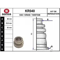 Пыльник шруса EAI Renault Megane (KA) 1 Универсал 1.6 16V (KA0B. KA04. KA11) 107 л.с. 1999 – 2003 K40 KR040 15 0ST040