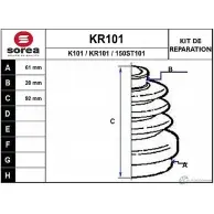 Пыльник шруса EAI K101 2804678 KR101 150 ST101