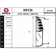 Пыльник шруса EAI K135 Renault Trafic (JL, X83) 2 Автобус 1.9 dCI 80 (JL0B) 82 л.с. 2001 – наст. время 150S T135 KR135