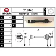 Приводной вал EAI T19043 2804874 ST128 043ST 91