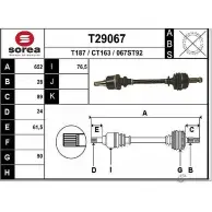 Приводной вал EAI 2804934 067S T92 T29067 CT163
