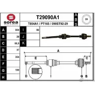 Приводной вал EAI 2804980 090ST9 2-29 PT165 T29090A1