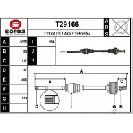Приводной вал EAI Fiat Ducato (244) 2 Кабина с шасси 2.8 JTD 128 л.с. 2002 – 2006 1 66ST92 CT325 T29166