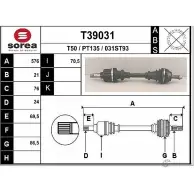 Приводной вал EAI PT135 0 31ST93 2805127 T39031