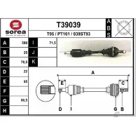 Приводной вал EAI 039ST9 3 T39039 2805139 PT161