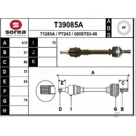 Приводной вал EAI T39085A 085ST93-4 8 Peugeot 206 2 (Plus 2L, 2M) Хэтчбек 1.4 i 73 л.с. 2010 – 2025 PT243