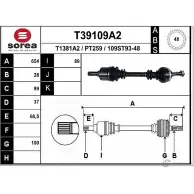 Приводной вал EAI PT259 10 9ST93-48 2805254 T39109A2