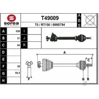 Приводной вал EAI 2805356 T49009 RT156 009S T94