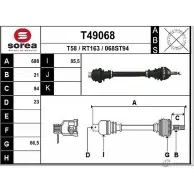 Приводной вал EAI T49068 068 ST94 2805383 RT163