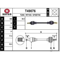 Приводной вал EAI 2805389 RT155 07 6ST94 T49076