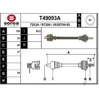 Приводной вал EAI RT204 T49093A 2805407 093S T94-92