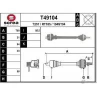 Приводной вал EAI RT185 104ST 94 2805419 T49104