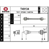 Приводной вал EAI 2805481 T49134 13 4ST94 RT268
