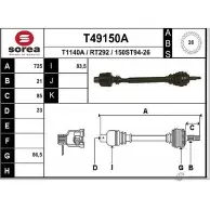 Приводной вал EAI 150ST9 4-26 2805501 T49150A RT292