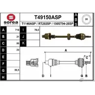 Приводной вал EAI 2805502 RT292SP T49150ASP 150ST 94-26SP