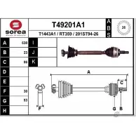 Приводной вал EAI RT359 201ST9 4-26 2805575 T49201A1