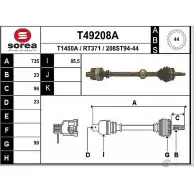 Приводной вал EAI RT371 208ST94- 44 2805589 T49208A