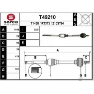 Приводной вал EAI 2805592 T49210 RT373 210S T94