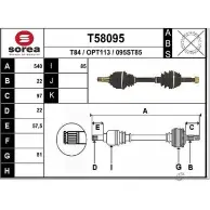 Приводной вал EAI T58095 09 5ST85 2805822 OPT113