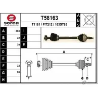Приводной вал EAI 16 3ST85 2805884 FIT212 T58163