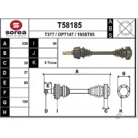 Приводной вал EAI OPT147 Opel Omega (B) 2 1994 – 2003 T58185 185ST8 5