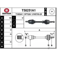 Приводной вал EAI T58251A1 2806022 OPT226 251 ST85-29