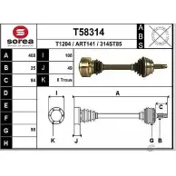 Приводной вал EAI T58314 314ST 85 ART141 2806067