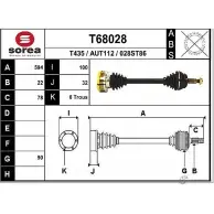 Приводной вал EAI 0 28ST86 T68028 2806229 AUT112