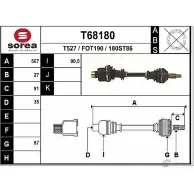 Приводной вал EAI FOT190 T68180 2806388 180ST 86