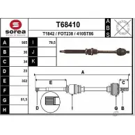 Приводной вал EAI 410S T86 FOT238 T68410 2806596