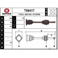 Приводной вал EAI 2806603 T68417 417S T86 SZT129