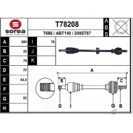 Приводной вал EAI 2806882 2 08ST87 ABT140 T78208